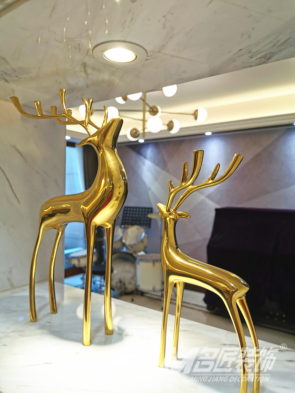 别墅软装设计-装饰鹿