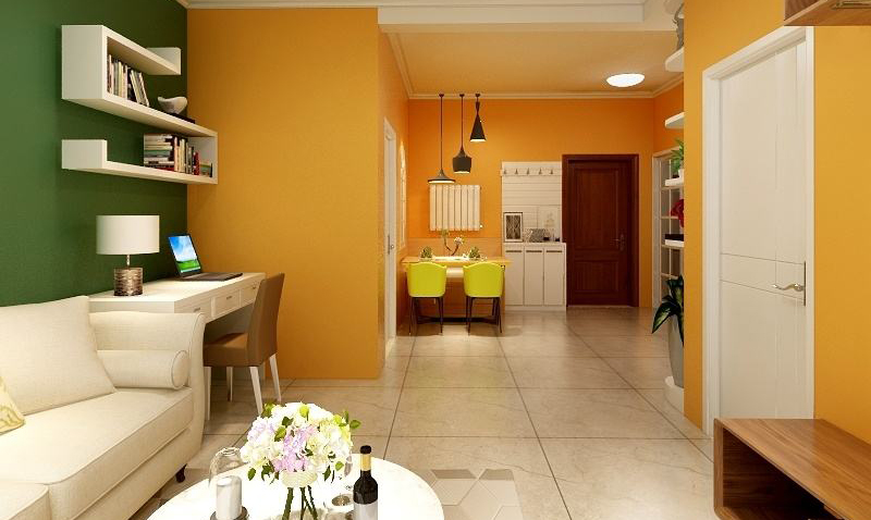 橙黄色室内装修设计